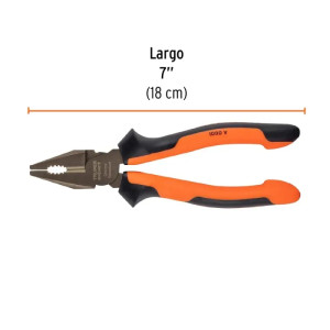 Alicate Universal Aislado Electricista 7" Comfort Grip, Truper 17329