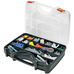 Organizador reforzado de Plastico 17", 17 Compartimientos, Largo 17", Ancho 12 1/2", Alto 3 1/2", ORG-17X 19939 Truper