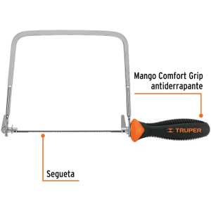 Arco de Sierra Calador 6 1/2", Incluye 5 Sierras, Truper 10221