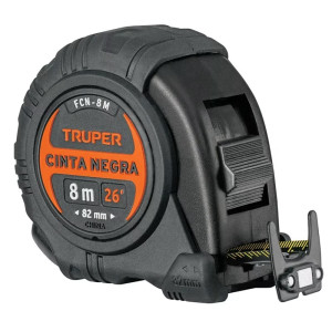 Winchas Flexometro Cinta Negra 8M TPR ABS Truper 11747