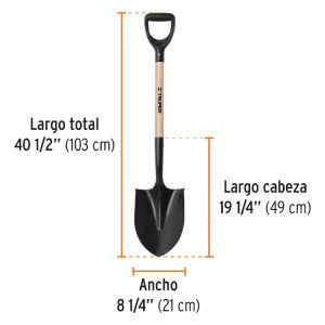Lampas Redonda Minera T-1000 40-1/2" 21x49x103cm PuñoY Plastico Truper 11167