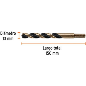 Brocas Metal HSS 13mm xL151mm Truper 14337