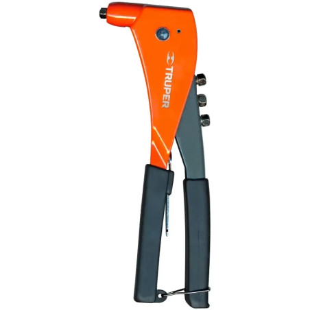 Remachadora Profesional 4 Boquillas intercambiable 3/32 1/8 5/32 3/16" Largo 10" incluye llave y Remache, RE-9X 17961 Truper