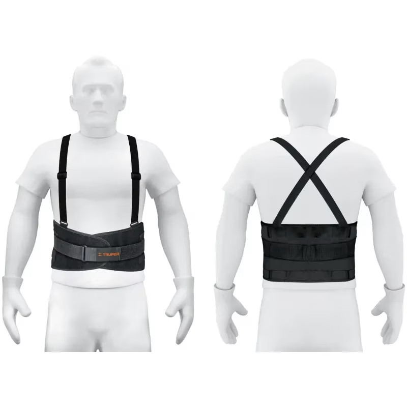 Faja con Tirantes y Cinturon ajustable Talla G 38-44, cierre con velcro, FAJA-LX 14217 Truper