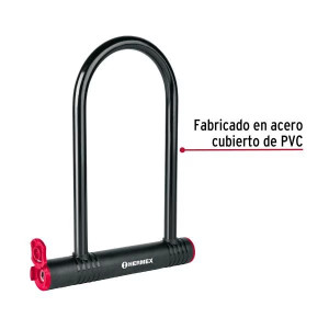 Candados 12mm Rigido Tipo "U" bicicletas motocicletas Portones Hermex 49620