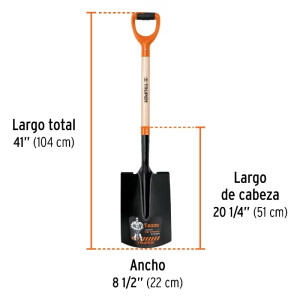 Lampas Recta T-2000 41" 22x51x104cm PuñoY ComfortGrip Truper 10577