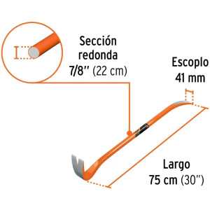 Pata de Cabra 7/8" x75cm 3kg Truper 102670