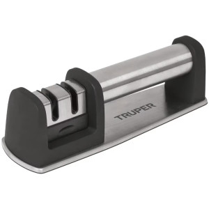 Afilador de Cuchillos para Cocina Premium 2 Niveles de Afilado Grueso y Fino, Truper 15147