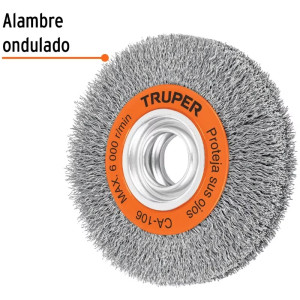 Cardas Circulares 6" x1-1/8" Ondulado Truper 11526