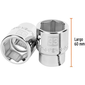 Dados 33mm E3/4 Hexagonales CrVanadio, Truper 14983