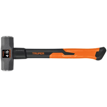 Combas 4lb Octagonales Mango14" Fibra de Vidrio, Cara Maquinada, MD-4F 16536 Truper