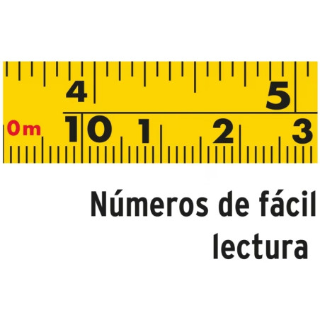 Wincha Fibra de Vidrio Carcasa Plastica 20 Metros, Carcasa ABS Cubierta con TPR, TP20ME 12638 Truper