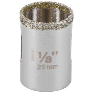 Sierra de copa 1 1/8" o 28.6mm, con borde de diamante, alto rendimiento, cortes finos y rapidos, COAZ-1-1/8 17127 Truper