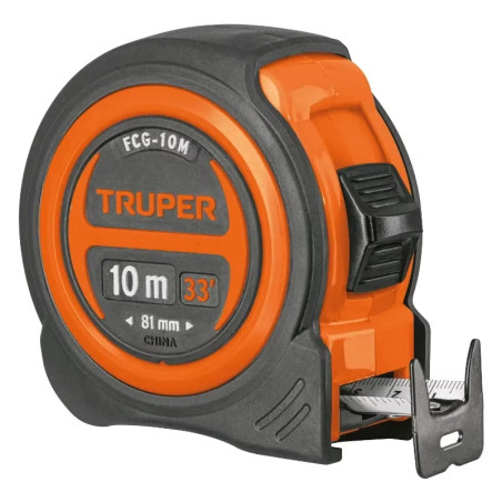 Winchas Flexometro Compactas 10M MedicionAmbosLados TPR ABS Truper 102332