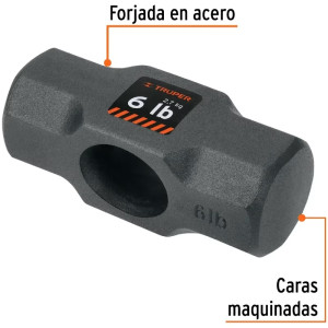 Cabezas de Comba Octagonal 6 Lb Ojillo Ovalado Truper 10584