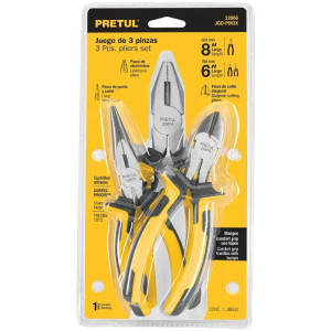 Juego de 3 Alicates ConfortGrip Acarbono Pretul 22966