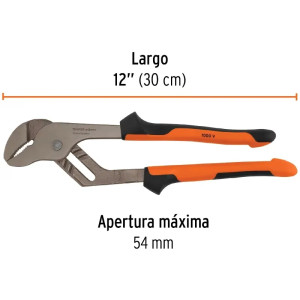 Alicates Picoloro 12" Aislado 1000V ConfortGrip 5Ajustes Truper 102394