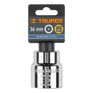 Dados 36mm E3/4 Hexagonales CrVanadio, Truper 14987
