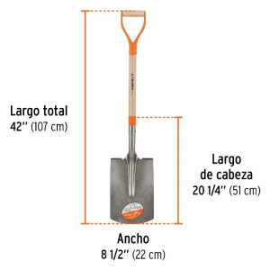 Lampas Recta Classic 42" 22x51x107cm PuñoY Metalico Truper 10014