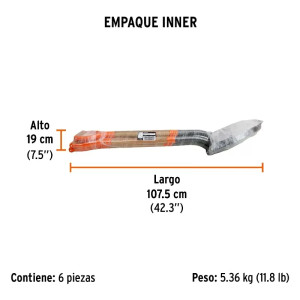 Lampas Redonda Minera Classic 41-1/2" 22x52x105cm PuñoY Metalico Truper 17154