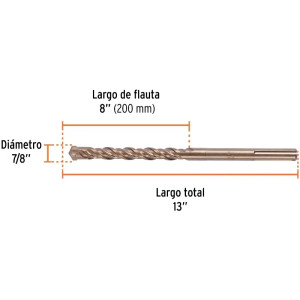 Brocas SDS Max 7/8" x13" Concreto Truper 101438