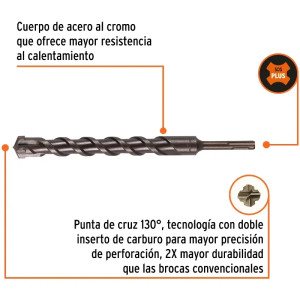 Brocas SDS Plus 1" x10" Concreto Truper 11289