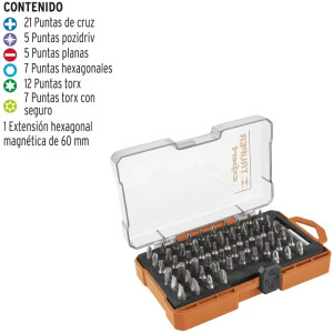 Juegos de 58 puntas mixtas, L1", Truper 11889