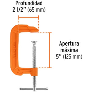 Prensa de hierro Nodular 6", Manija deslizante en T, uso general, PNT-6 17663 Truper