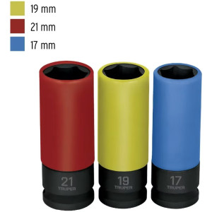 Juego de Dados Impacto 3u Milimetrico Tubulares Cproteccion Polipropileno Truper 100942