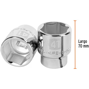 Dados 41mm E3/4 Hexagonales CrVanadio, Truper 14993
