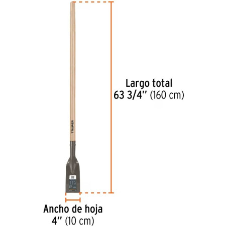 Raspadores 4" Largo 1.37M con Mango tropical, SCR-4 18650 Truper