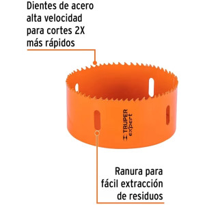Sierras de Copa Bimetalicas 4-1/4" 110x50mm MAND-7/16, Truper 14728