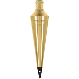 Plomada de Laton 454g, para Topografia Plomeria y Construccion, PLOM-16 17072 Truper