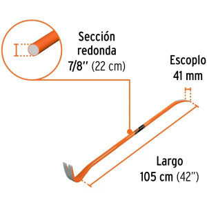 Pata de Cabra 7/8" x105cm 3.8kg Truper 102672