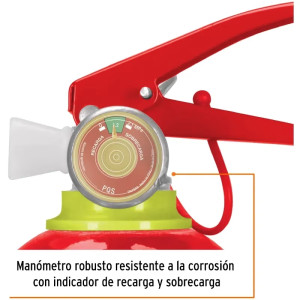 Extintor Recargable 0.5kg Portatil Inc. Polvo Tipo ABC, Casas Autos, Truper 101172