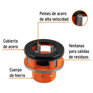 Dado para Tarraja 1 1/4" Cuerda 11 1/2NPT Compatible con TA-850 TA851, D-850-1-1/4 13080 Truper