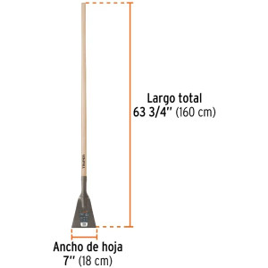 Raspadores 7" Largo 1.37M con Mango tropical, SCR-7 18652 Truper