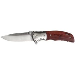 Navaja Abatible Dentada con Seguro 5", en acero inoxidable incluye estuche, NV-5 17023 Truper