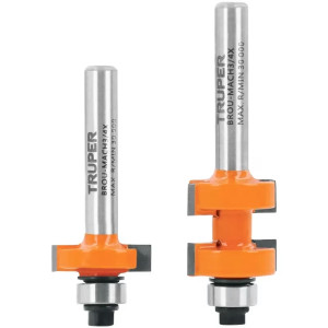 Juego de Fresas Machimbrador 3/4" x17mm cRodaje Truper 10671
