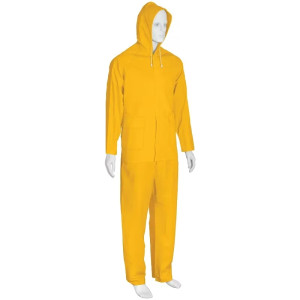 Conjunto Impermeable 2 Piezas 100% PVC espesor 0.35mm, Talla CH, No propaga la llama, TRA-PRO-S 14417 Truper