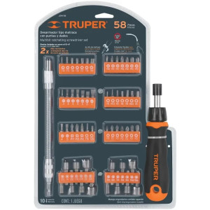 Desarmador Tipo Ratchet 42 puntas 14 dados CrVanadio Truper 18220
