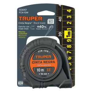 Winchas Flexometro Cinta Negra 10M TPR ABS Truper 103057