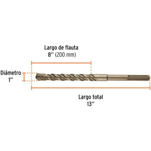 Brocas SDS Max 1" x13" Concreto Truper 101460