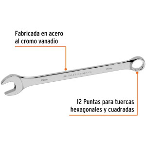 Llave Boca Mixta 29mm Combinada CrVanadio ELarga Truper 13815