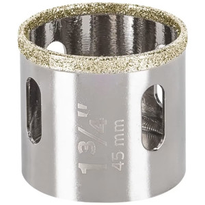 Sierra de copa 1 3/4" o 44.4mm, con borde de diamante, alto rendimiento, cortes finos y rapidos, COAZ-1-3/4 17131 Truper