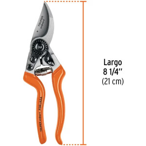 Tijera para Poda 8" Profesional para Zurdos AluminioForjado, Truper 101326