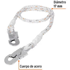 Cables de Posicionamiento 1.5m GAcero Seguridad Proteccion 2268kg Truper CAB-5489-15 14435