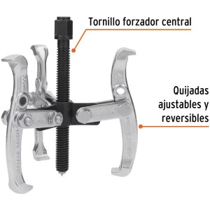Extractor de Rodajes y Poleas 3 Patas, Apertura max 127mm Alcance max 100mm, EX-P4 14503 Truper