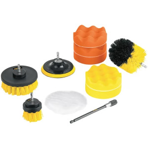 Juego 11 accesorios de limpieza y pulido para taladro Pretul 27190