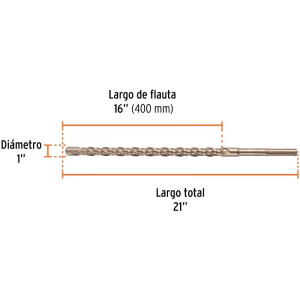 Brocas SDS Max 1" x21" Concreto Truper 101461